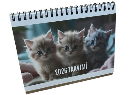 Kedi Görselli Masa Takvimi